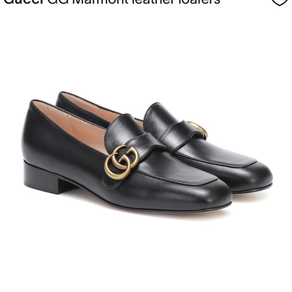 Gucci Double GG Marmont Leather Flats Sz 37 - Picture 14 of 15